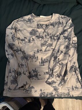 Men's Long-Sleeve Desert Scene Print Shirt - Taupe/Black